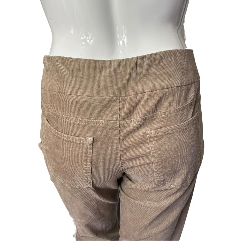 Coldwater Creek Pull-On ShapeMe Stretch Corduroy Pants Taupe Petite, 12P - Picture 9 of 13